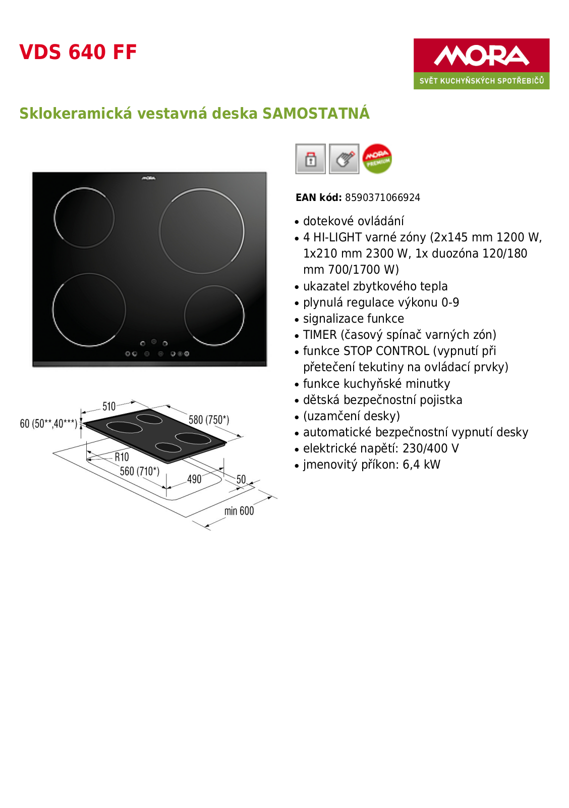 Mora VDS 640 FF User Manual