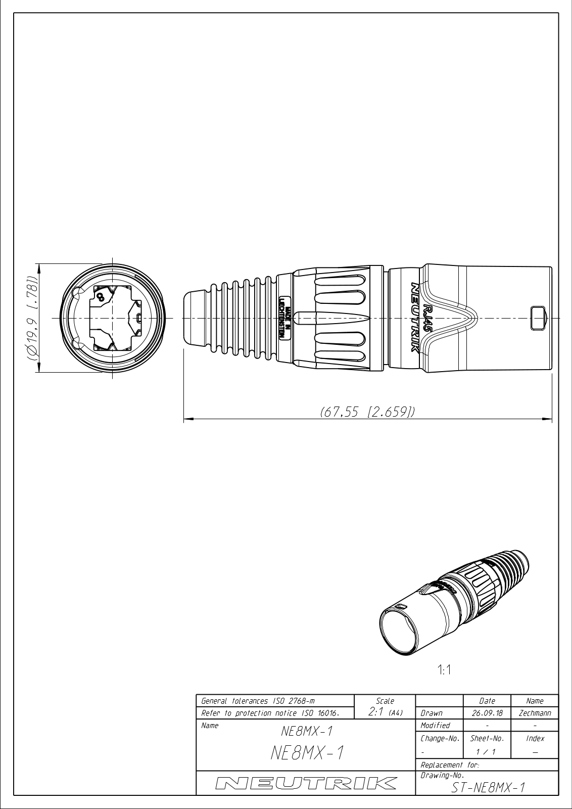 Neutrik NE8MX-1, NE8MX-B-1 User Manual