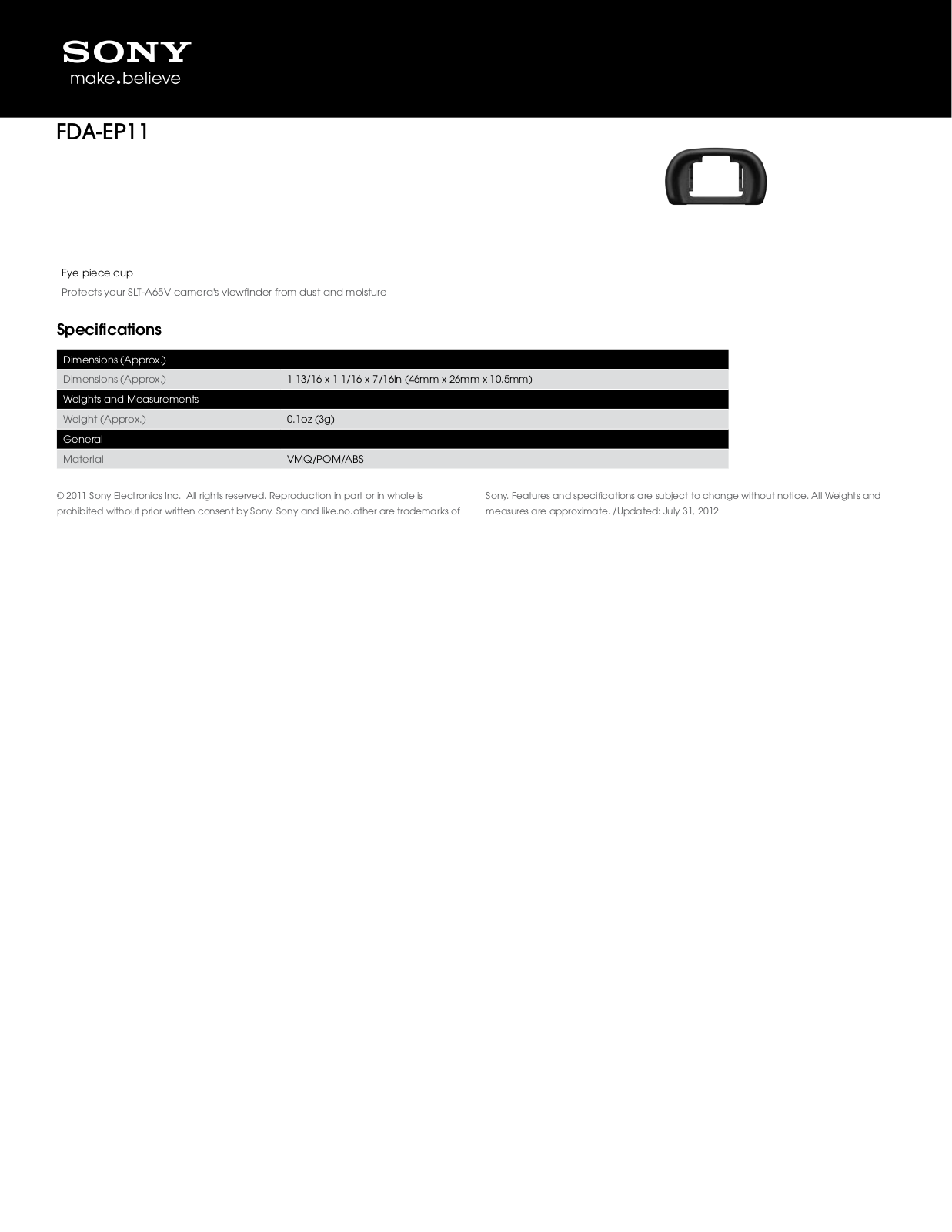 Sony FDA-EP11 User Manual