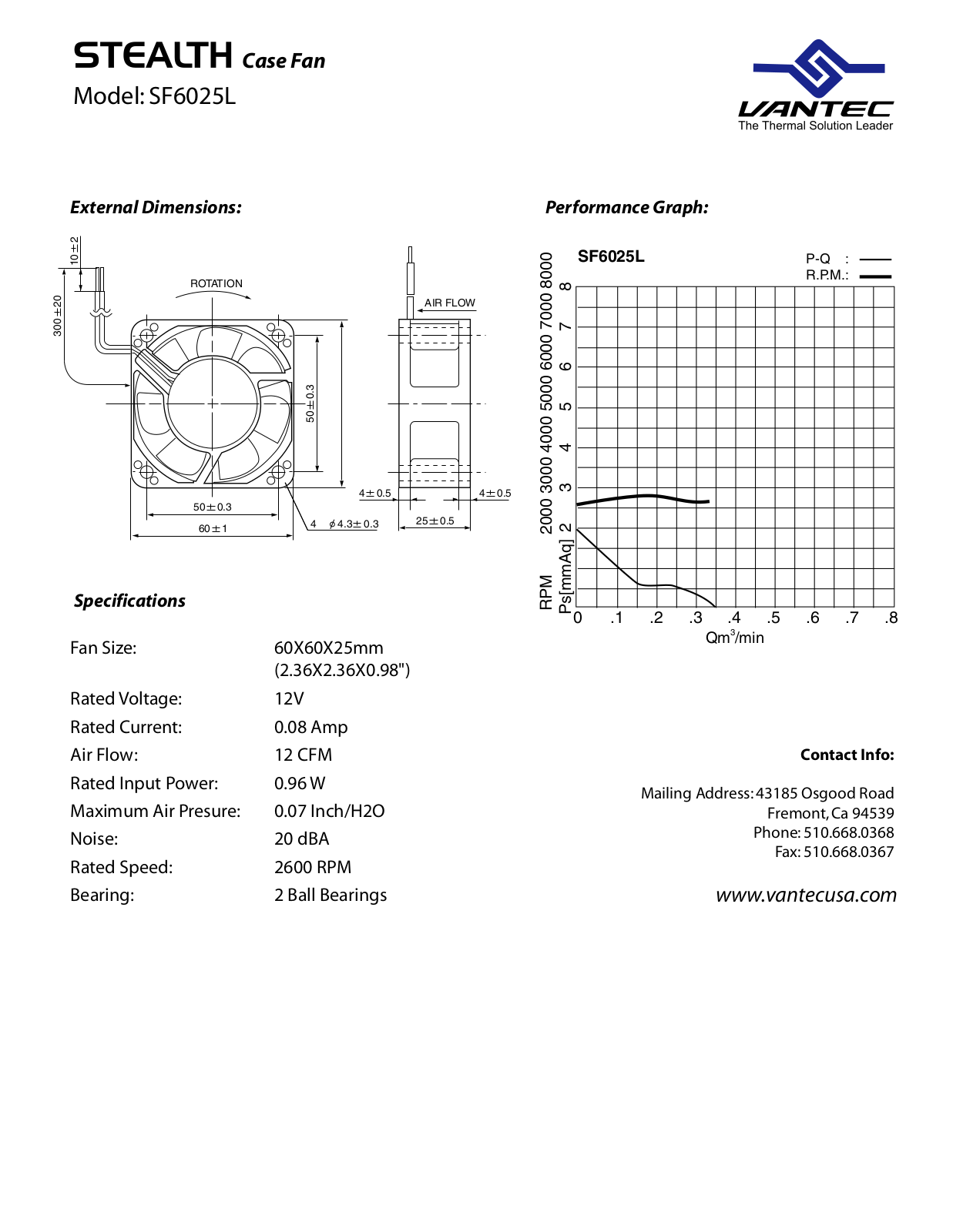 Vantec SF6025L User Manual