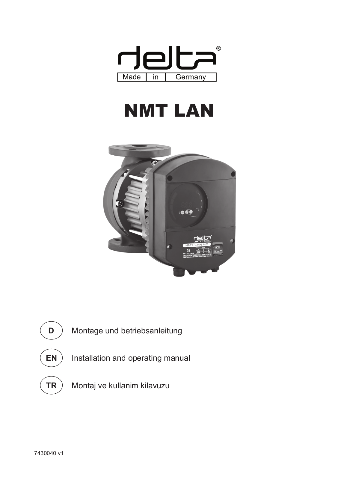 Delta NMT LAN Series, NMT LAN 40-120, NMT LAN 50-120, NMT LAN 80-120, NMT LAN 100-120 Installation And Operating Manual