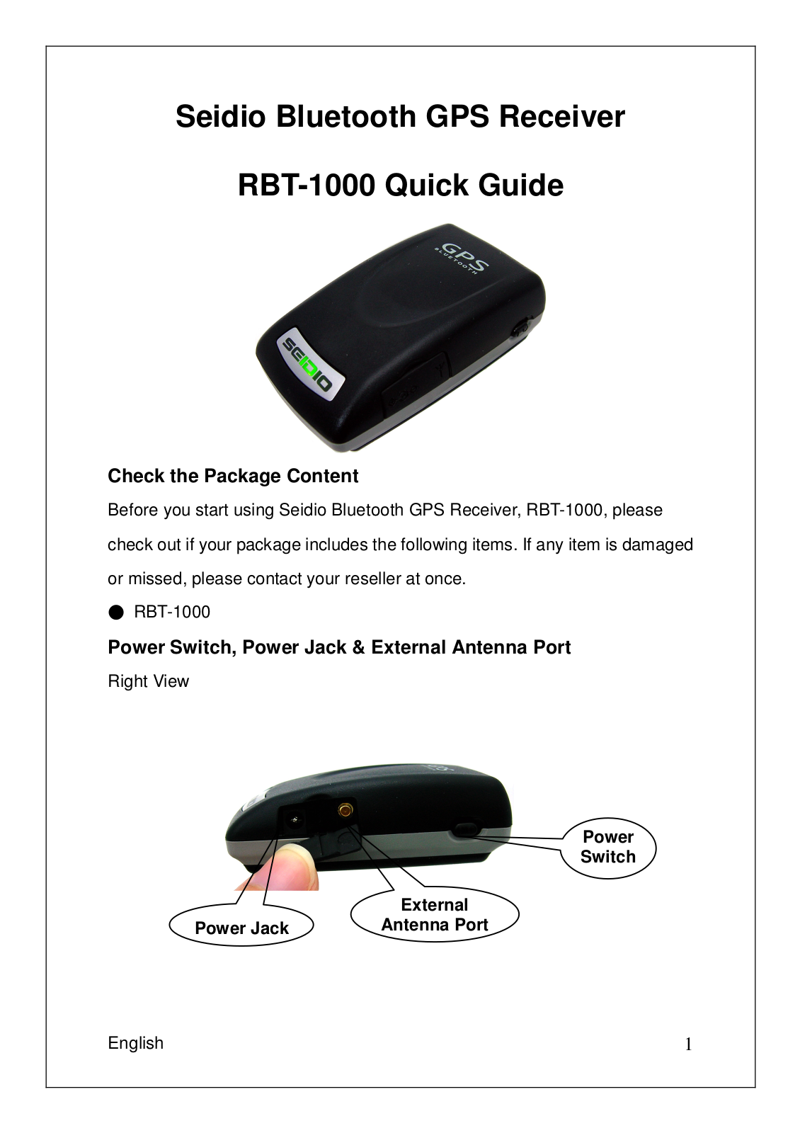 Seidio RBT-1000 User Manual