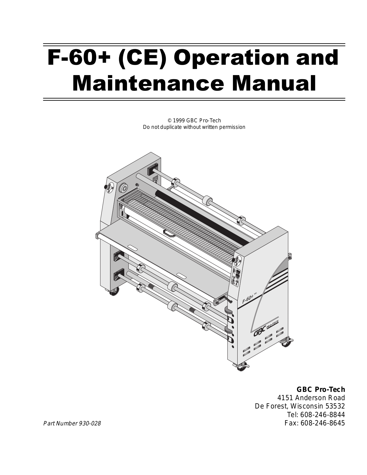 GBC 930-028 User Manual