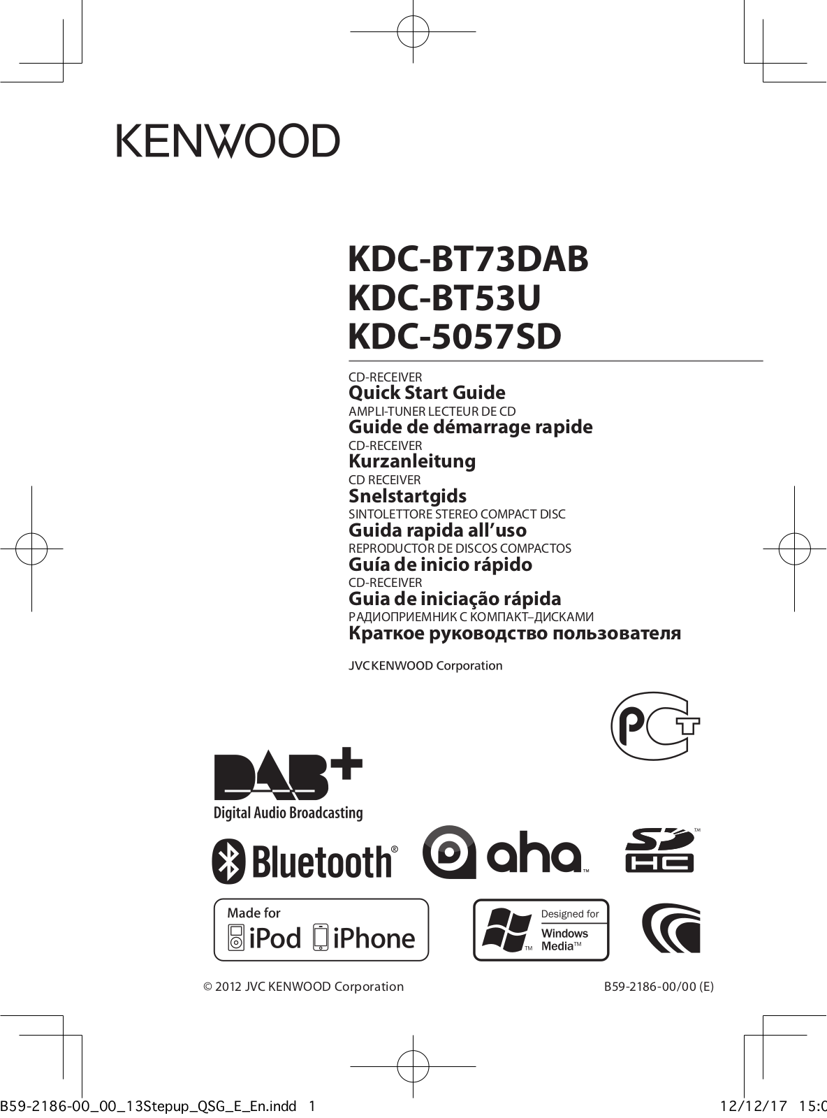 KENWOOD KDC-5057SD, KDC-BT73DAB User Manual