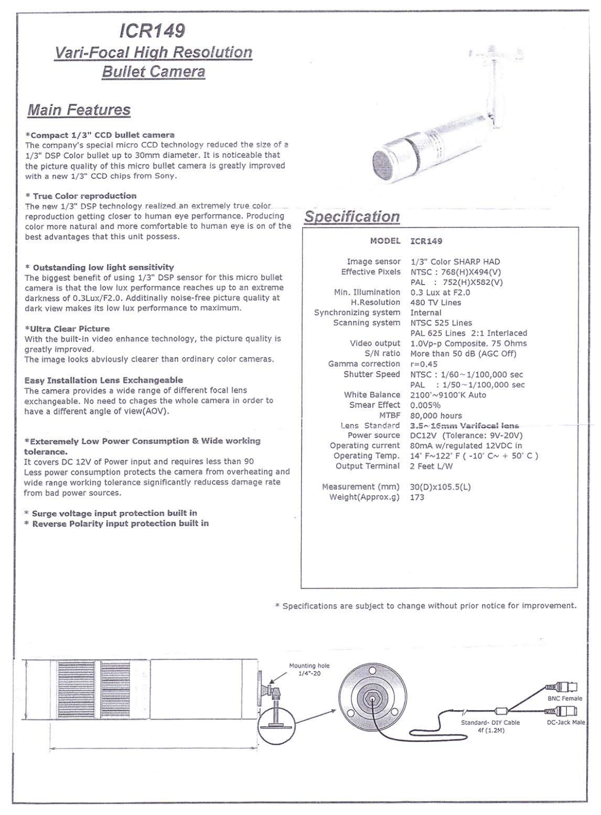 ICRealtime ICR-149 User Manual