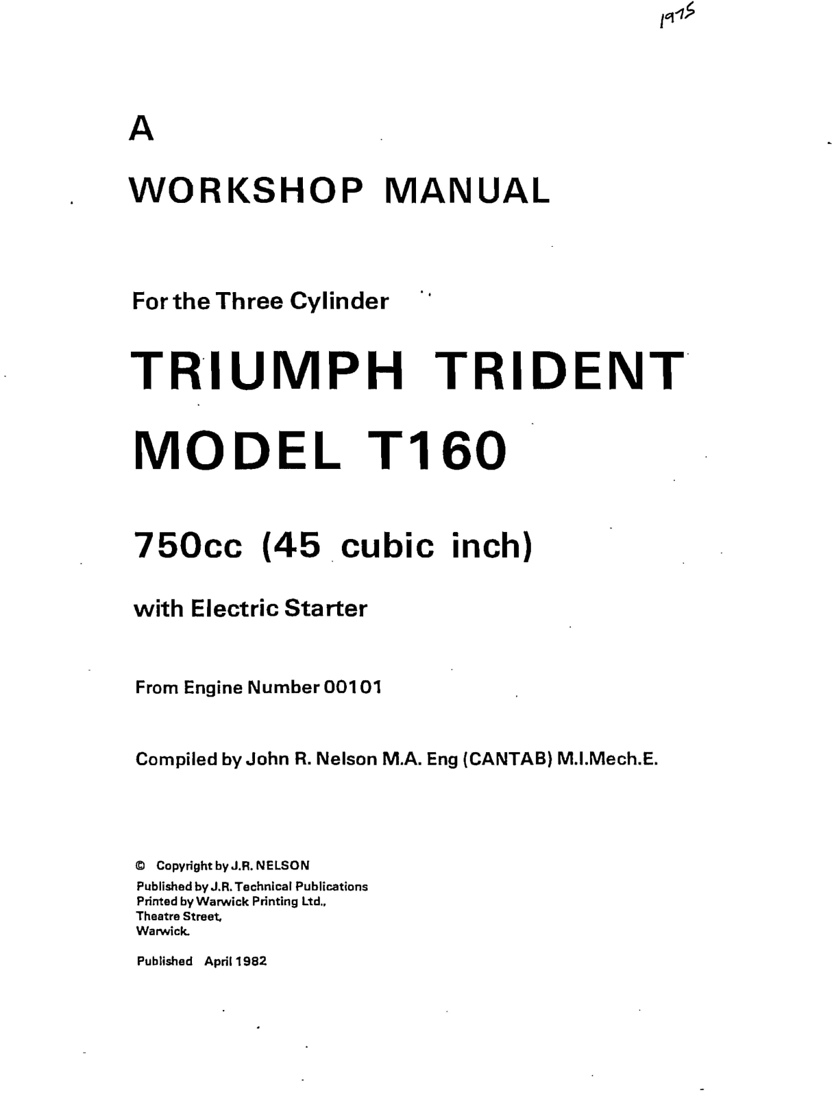 Triumph 75 Trident Workshop Workshop Manual - ManualMachine.com
