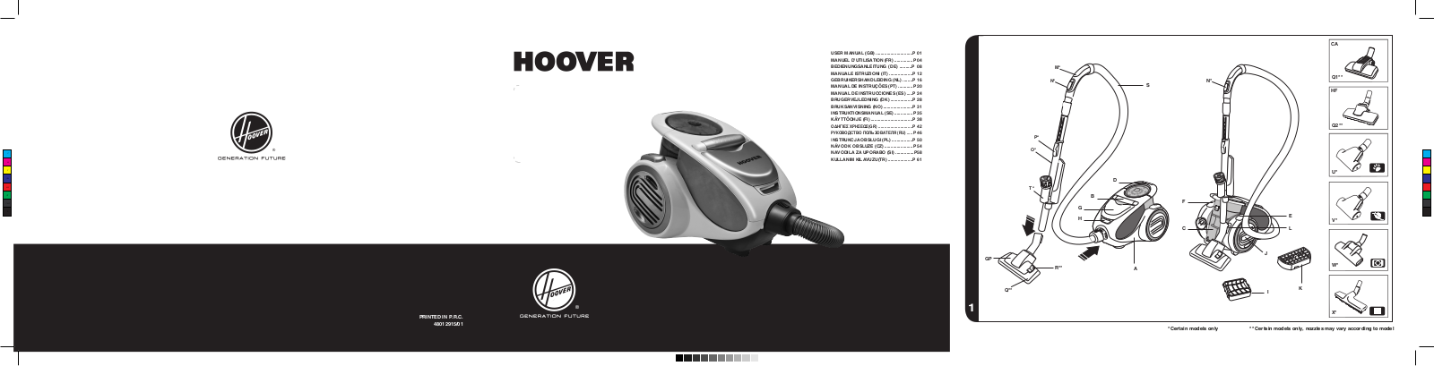 Hoover XP81OP25 User Manual