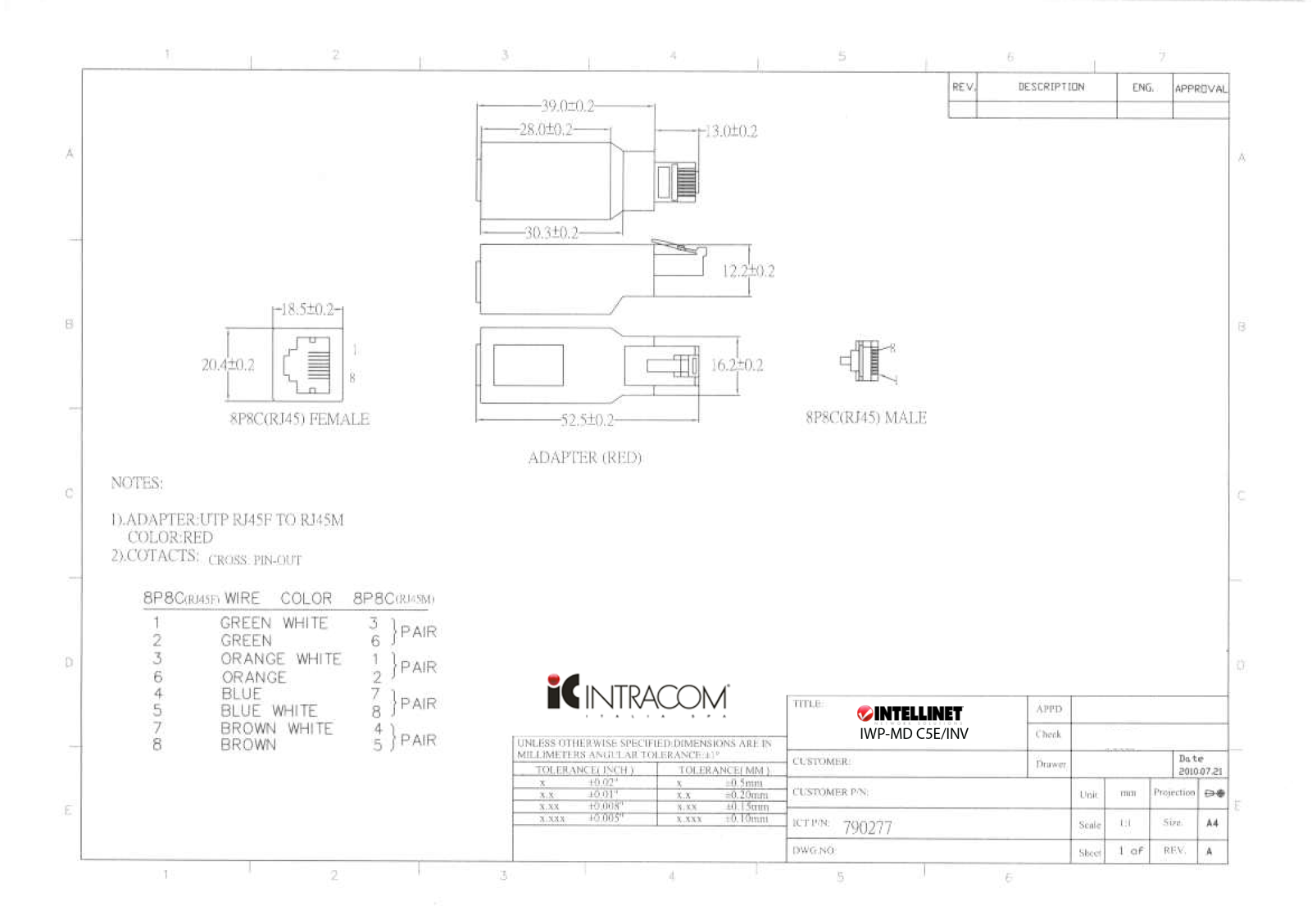 Intellinet IWP-MDC5E/INV Drawing - ManualMachine.com