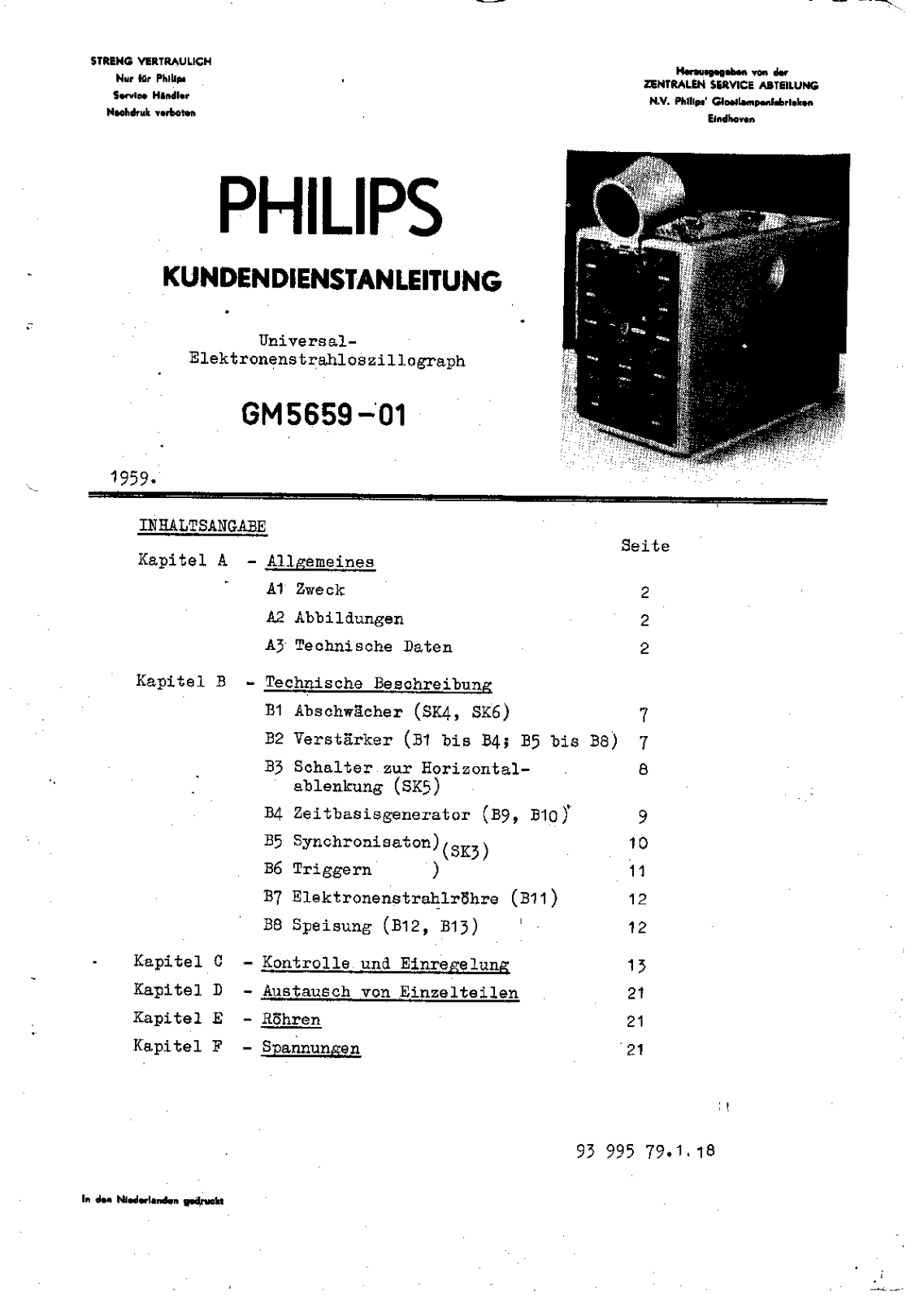 Philips gm5659 schematic