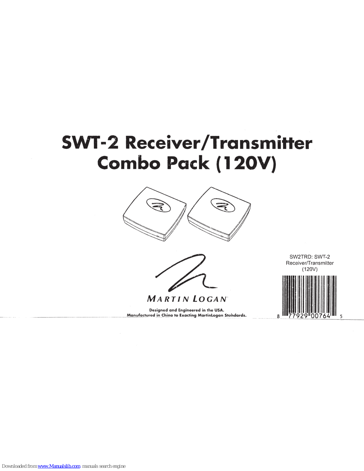 MartinLogan SWT -2 User Manual