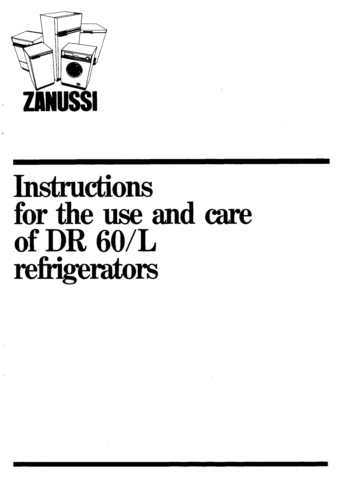 Zanussi DR 60 L User Manual