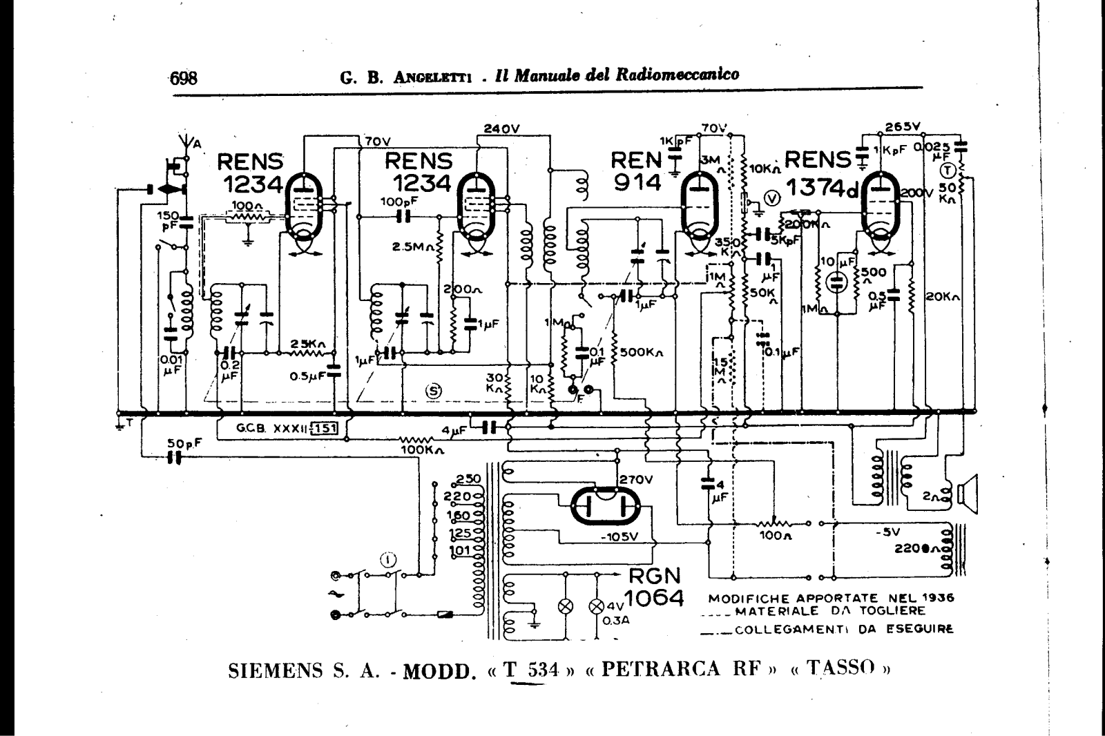 Telefunken 534 Schematic