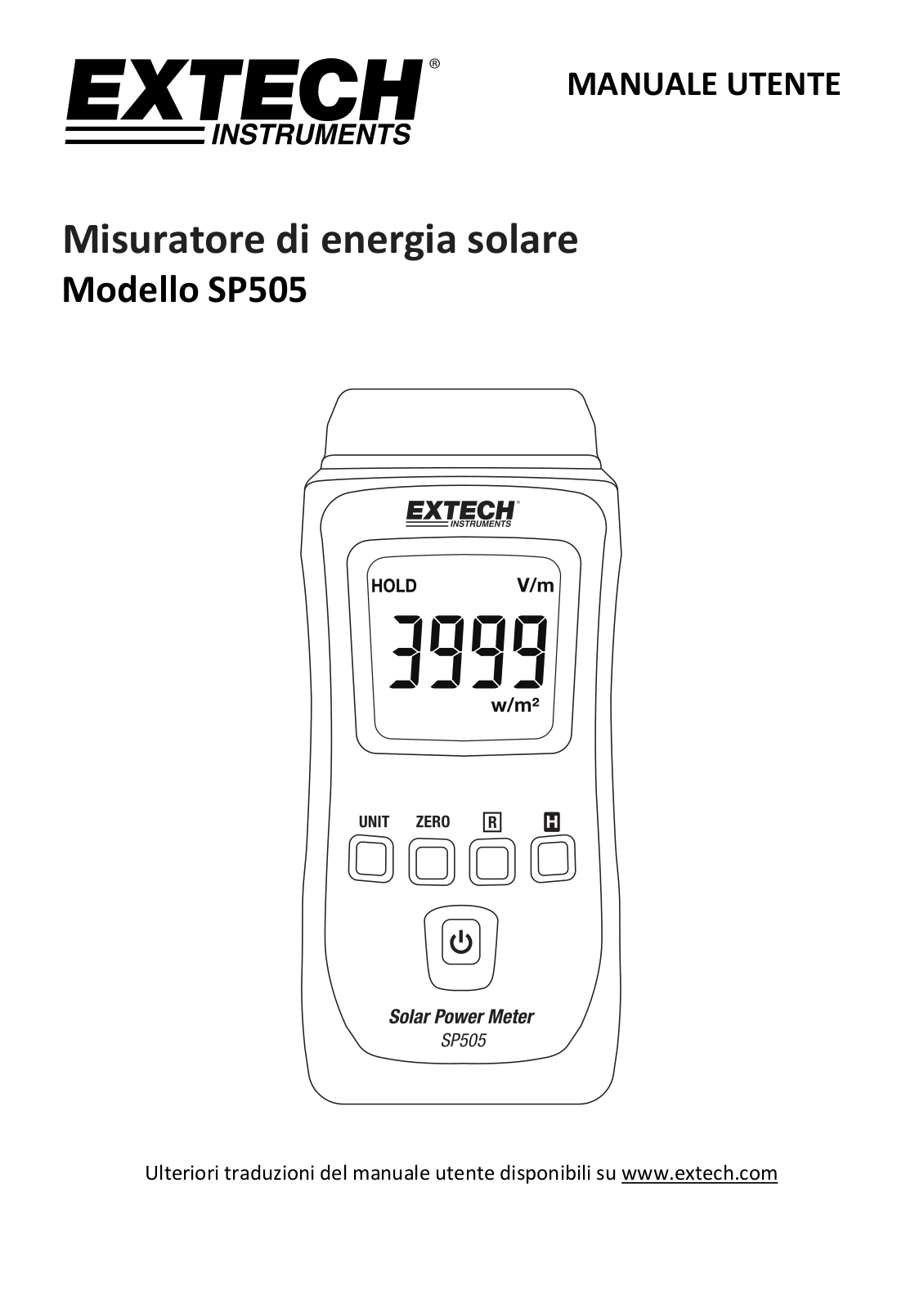 Extech SP505 User guide