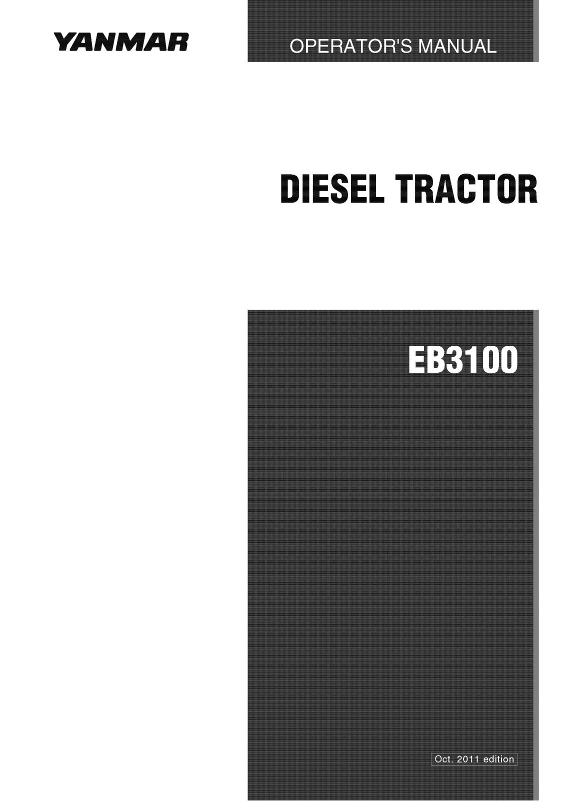 Yanmar EB3100 Operator's Manual