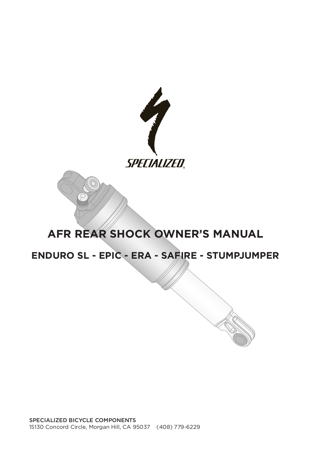 Specialized AFR Rear Shock EPIC, AFR Rear Shock ENDURO SL, AFR Rear Shock EPA User Manual