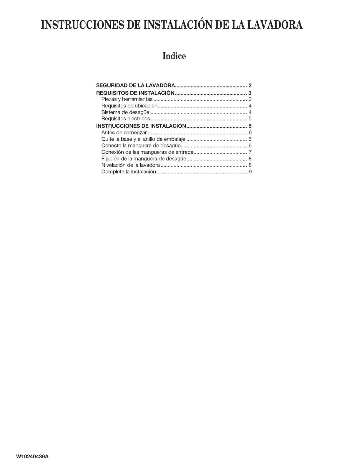 Whirlpool MVWB750WR0, MVWB750WB0, MVWB750WL0, MVWB750WQ0, WTW7340XW0 Installation Guide - ManualMachine.com