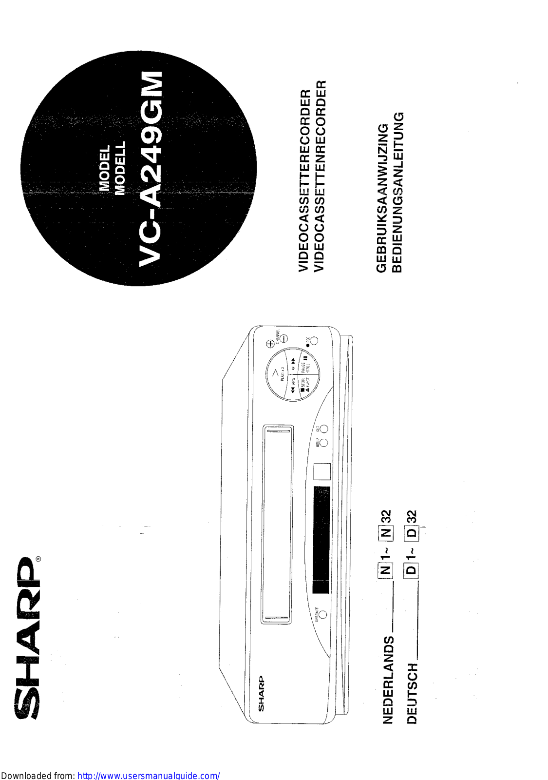 SHARP VC-A249GM User Manual