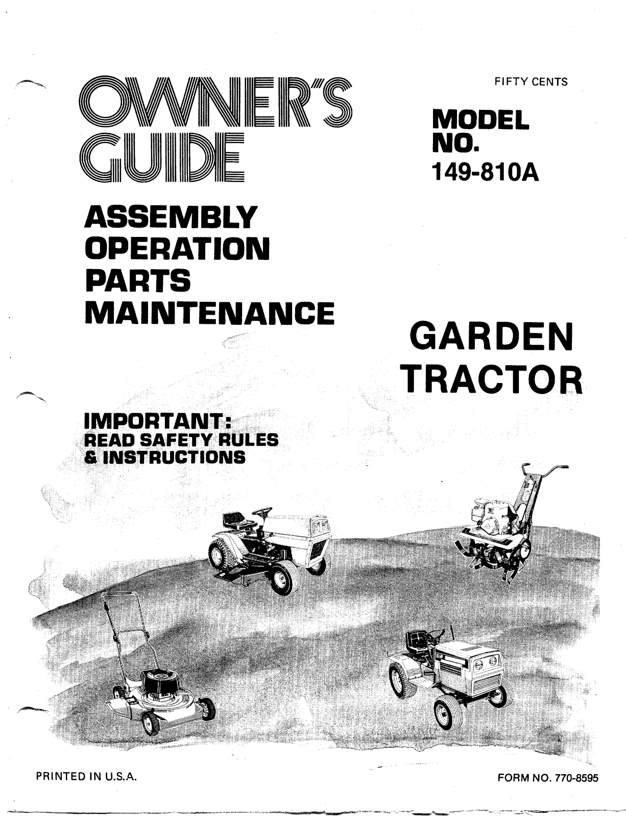 Bolens 149-810A User Manual