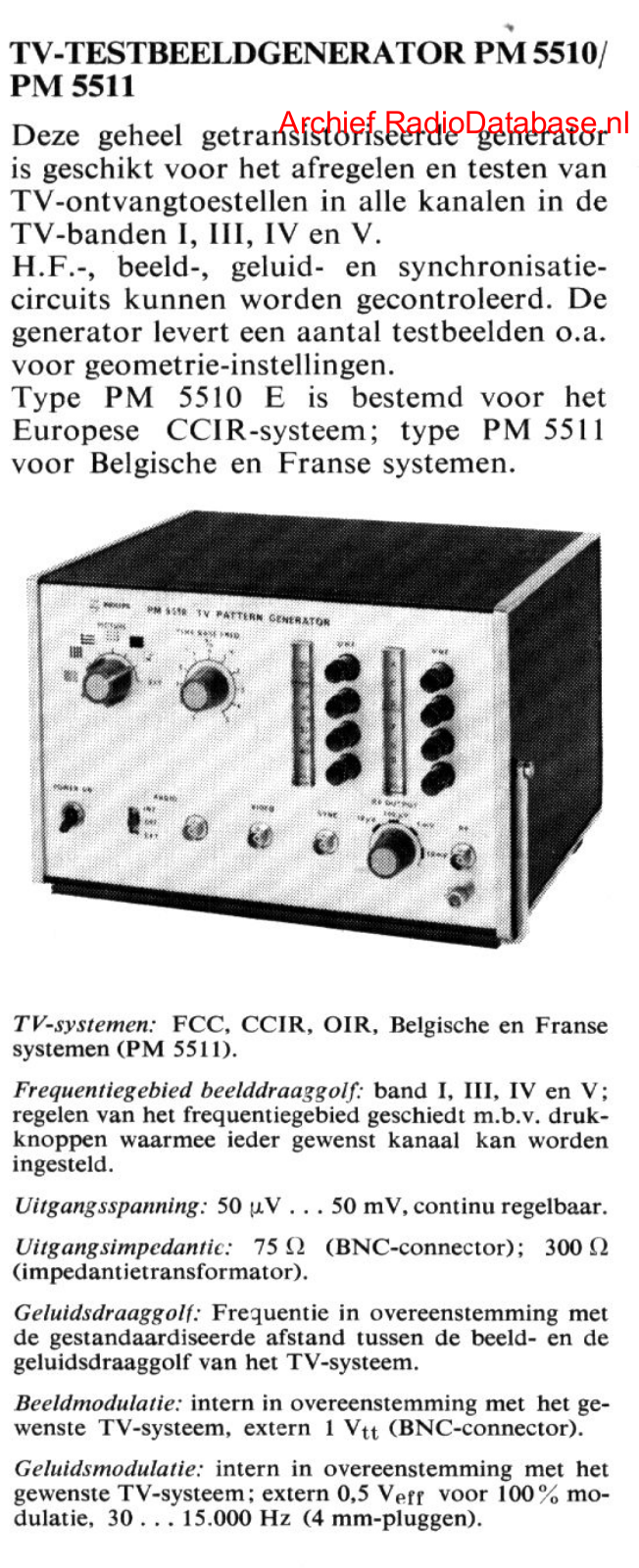 Philips PM5510 User Manual