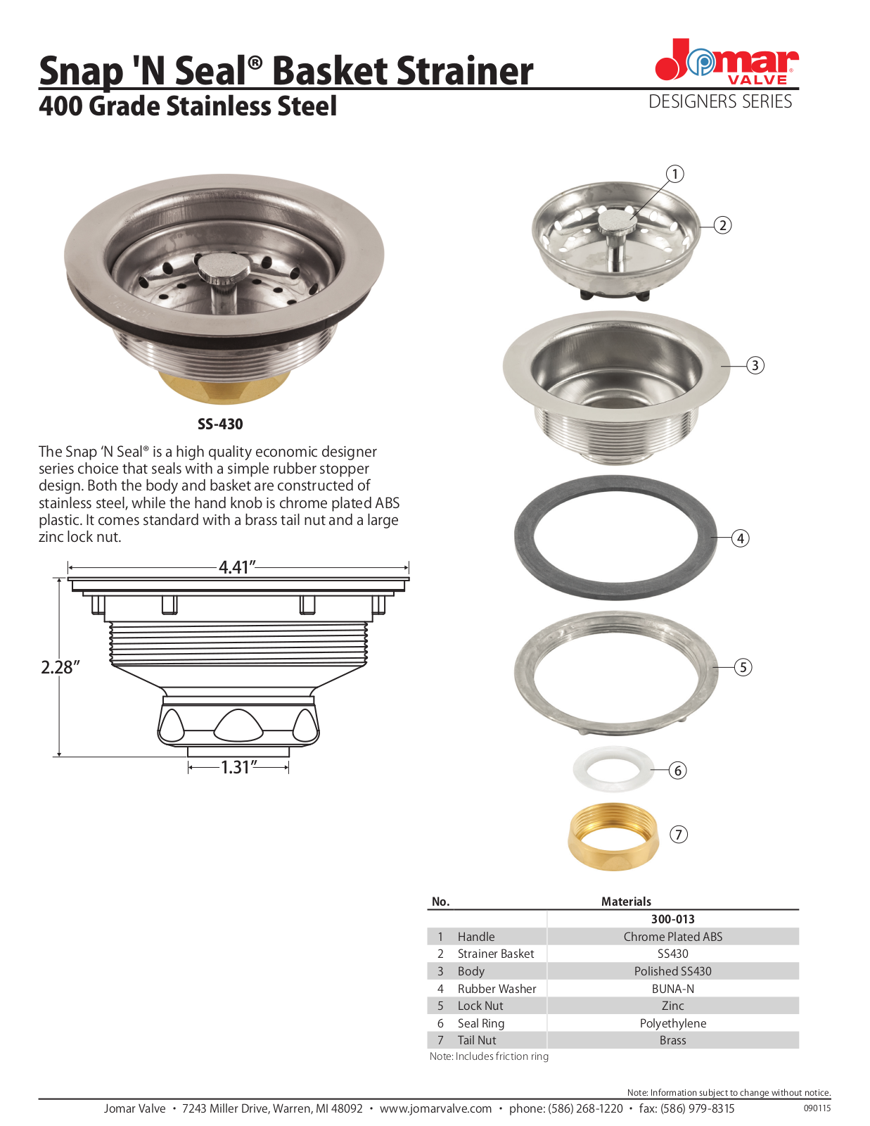 Jomar SS-430 User Manual