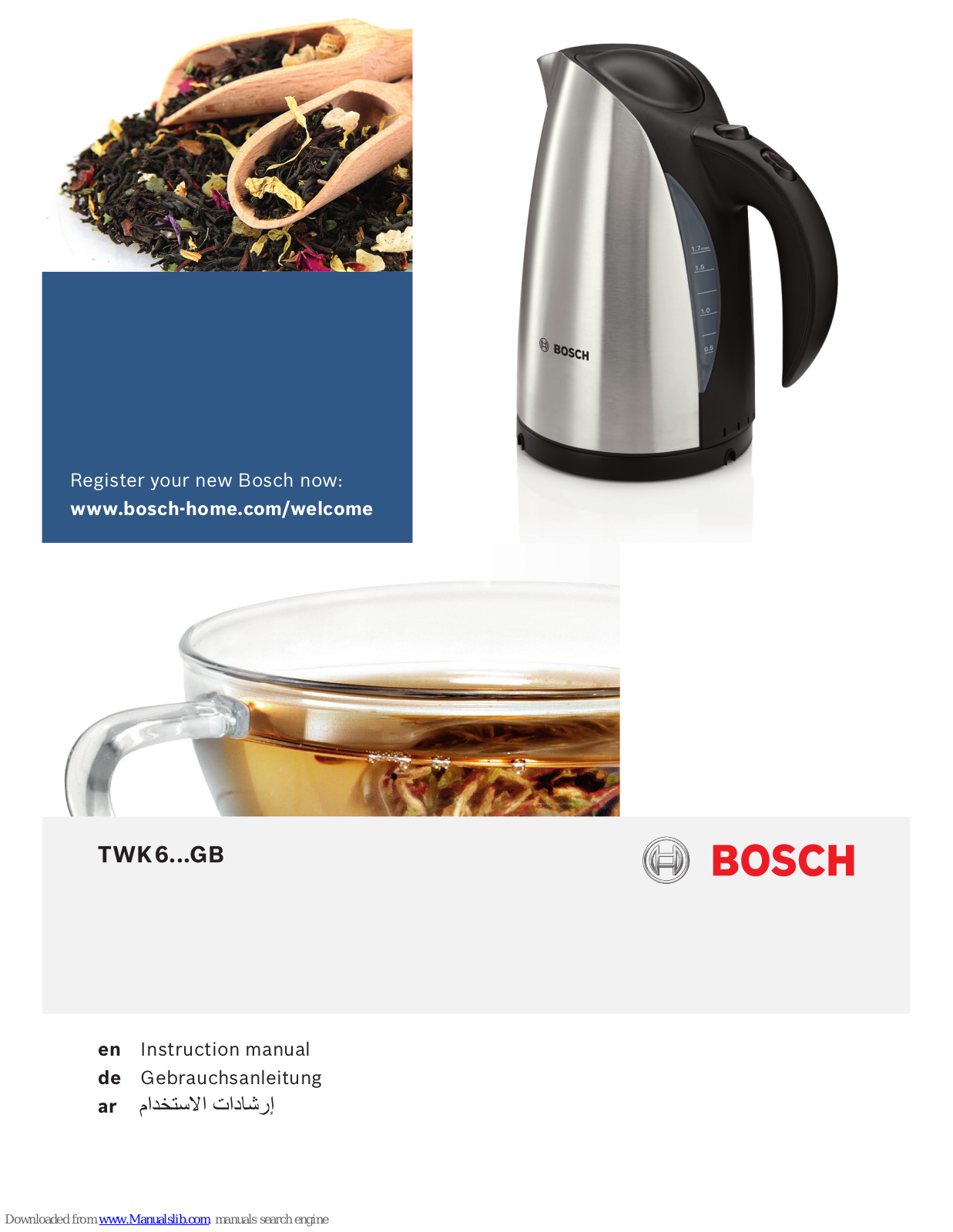Bosch TWK6***GB Instruction Manual