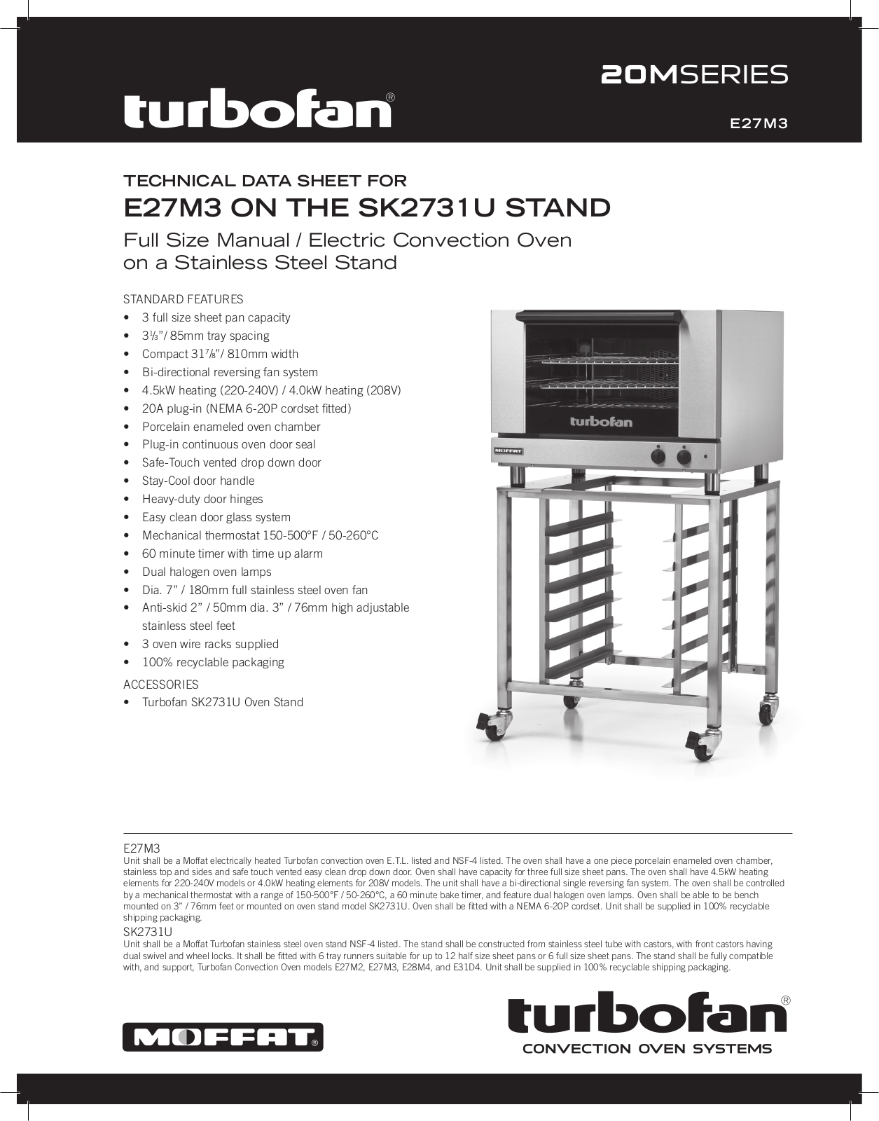 Moffat E27M3 User Manual