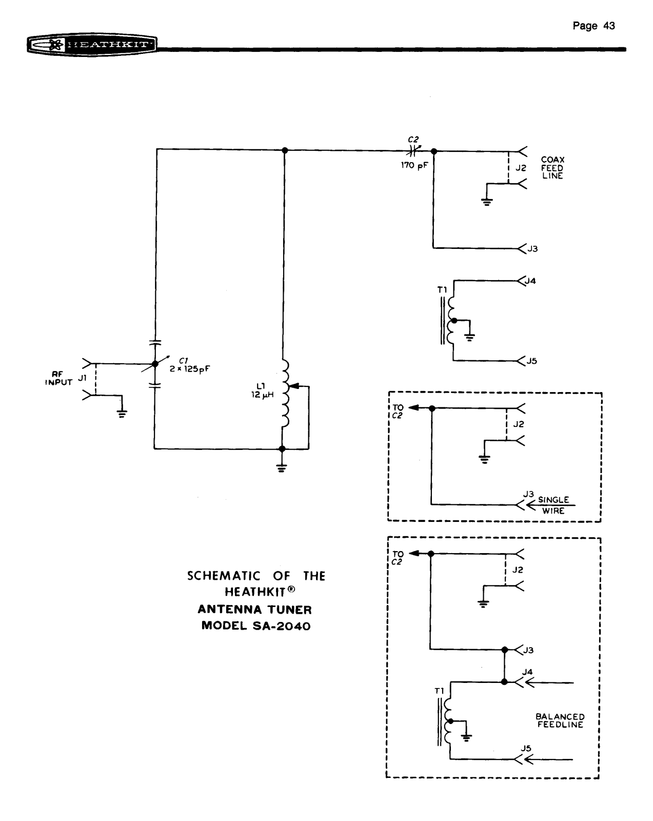 Heath Company SA-2040 Schematic