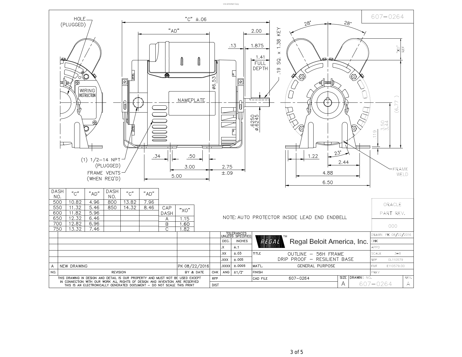 Leeson E110579.00 Reference Drawing