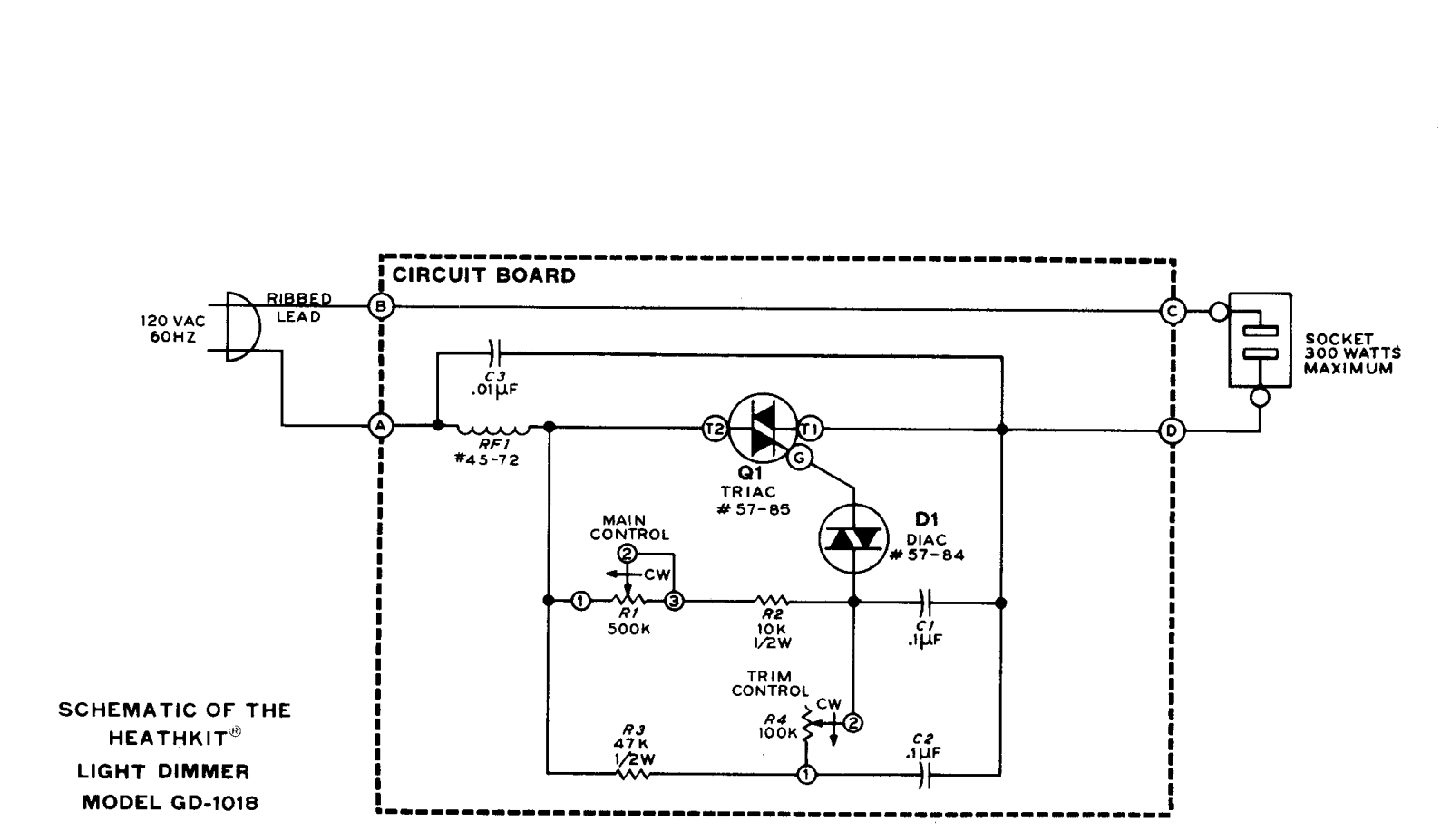 Heath Company GD-1018 Schematic