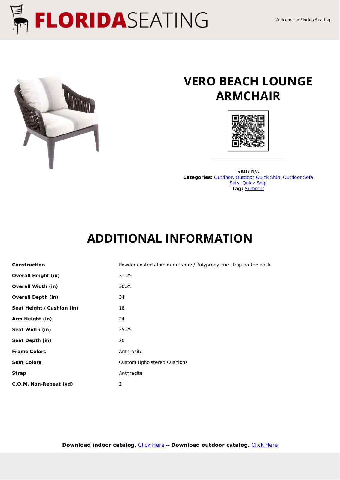 Florida Seating EAID1170 Specifications - ManualMachine.com
