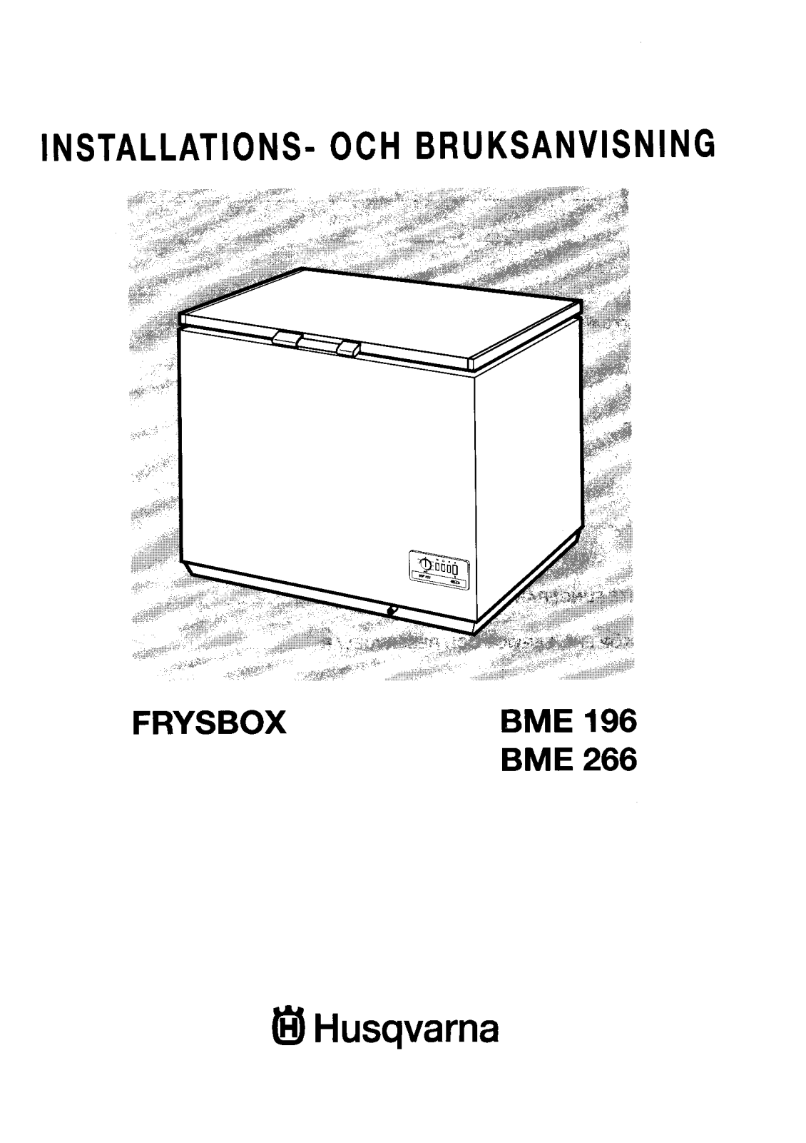 Husqvarna BME196, BME266 User Manual