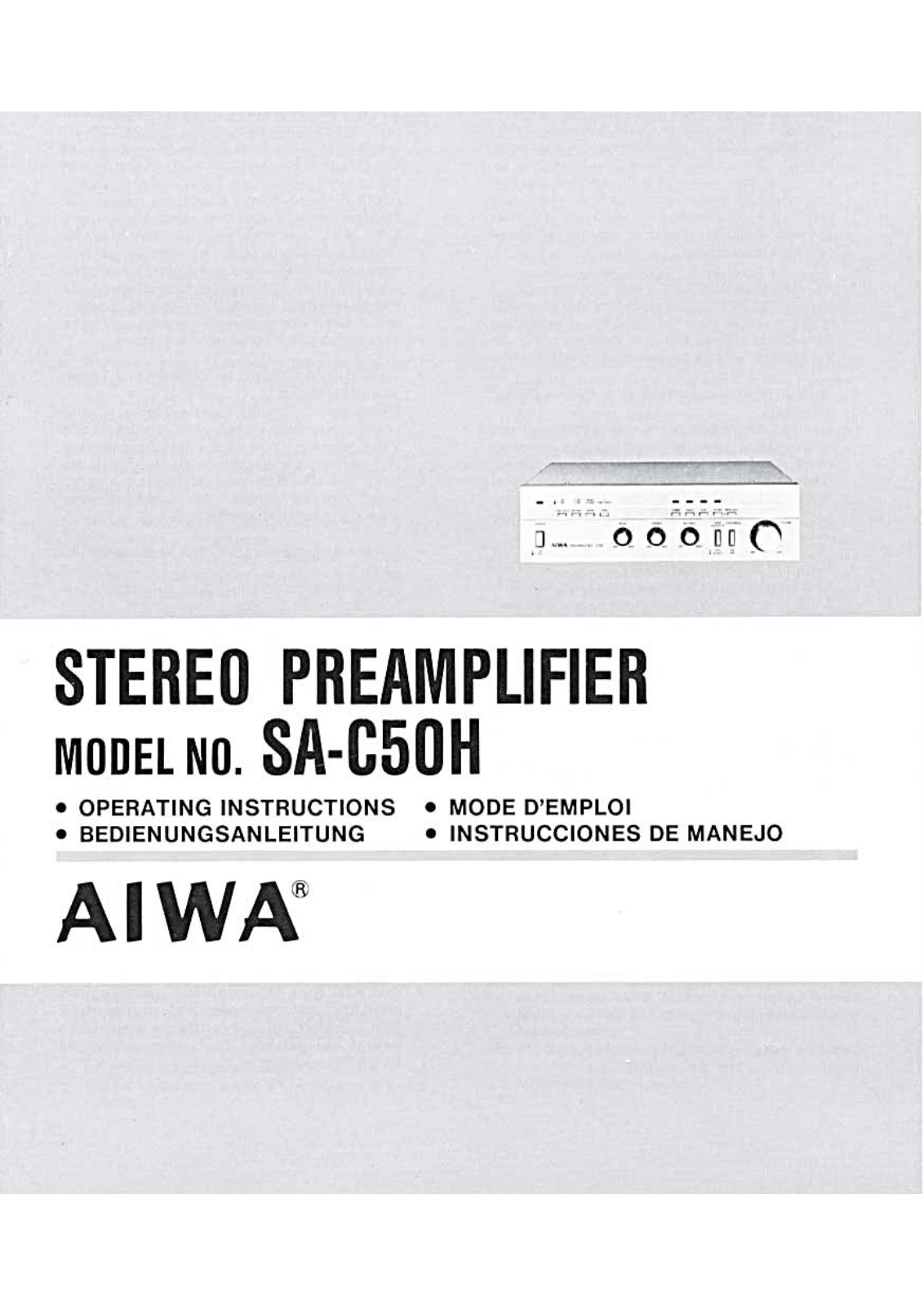 Aiwa SA-C50H Owners Manual