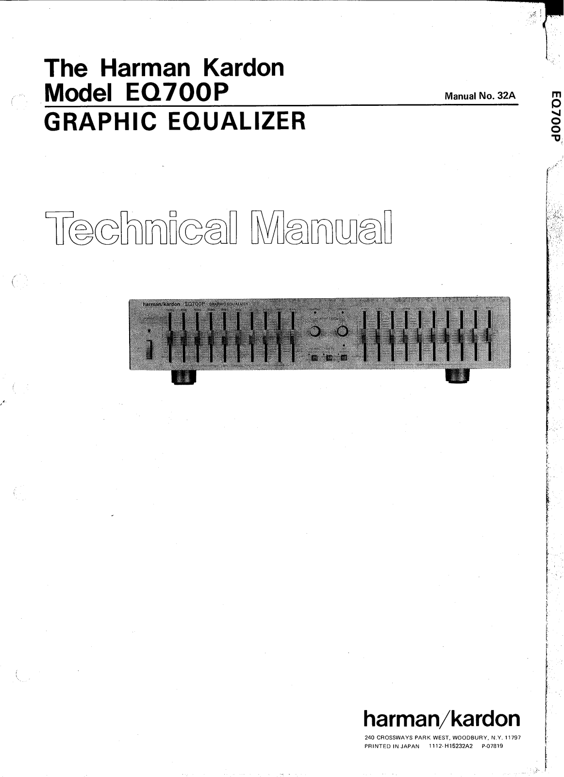 Harman Kardon EQ-700-P Service Manual