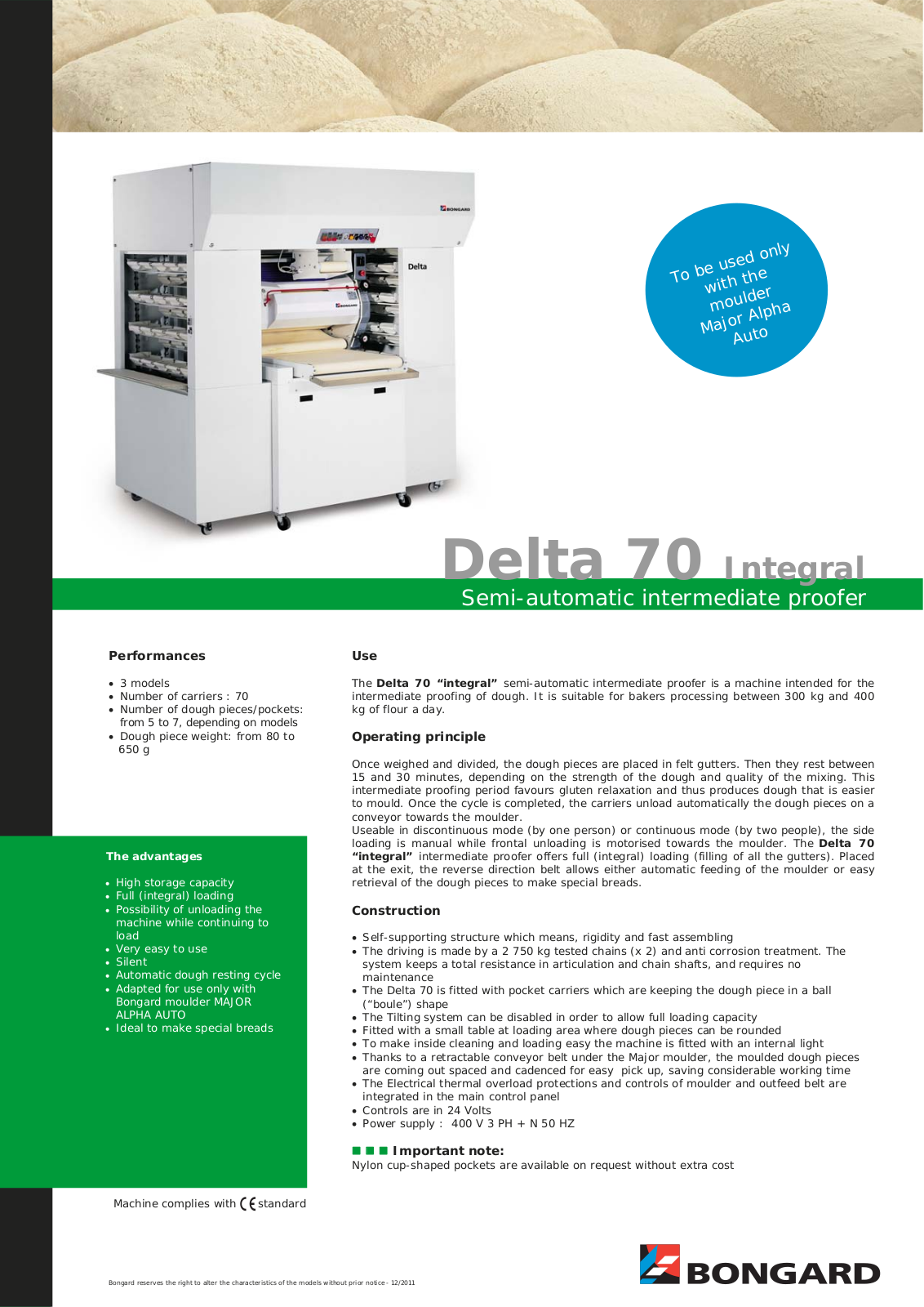 Bongard Delta 70 User Manual