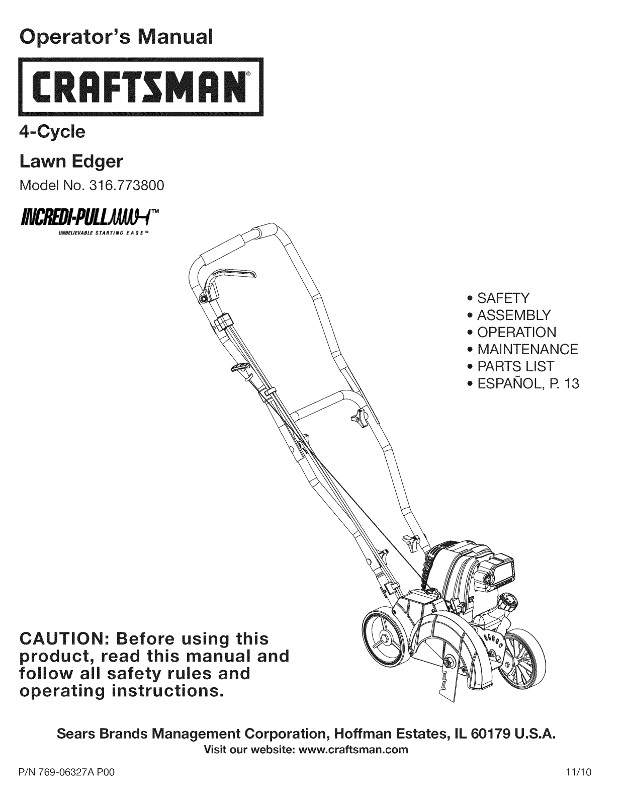 Kmart 25A-516-799, 02843590-7 Owner’s Manual