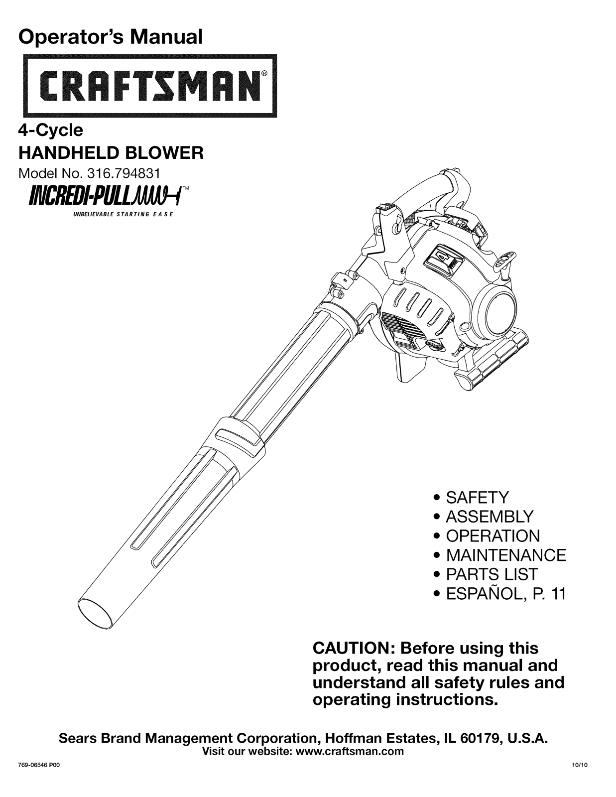 MTD 41BS4SCG799 Owner’s Manual