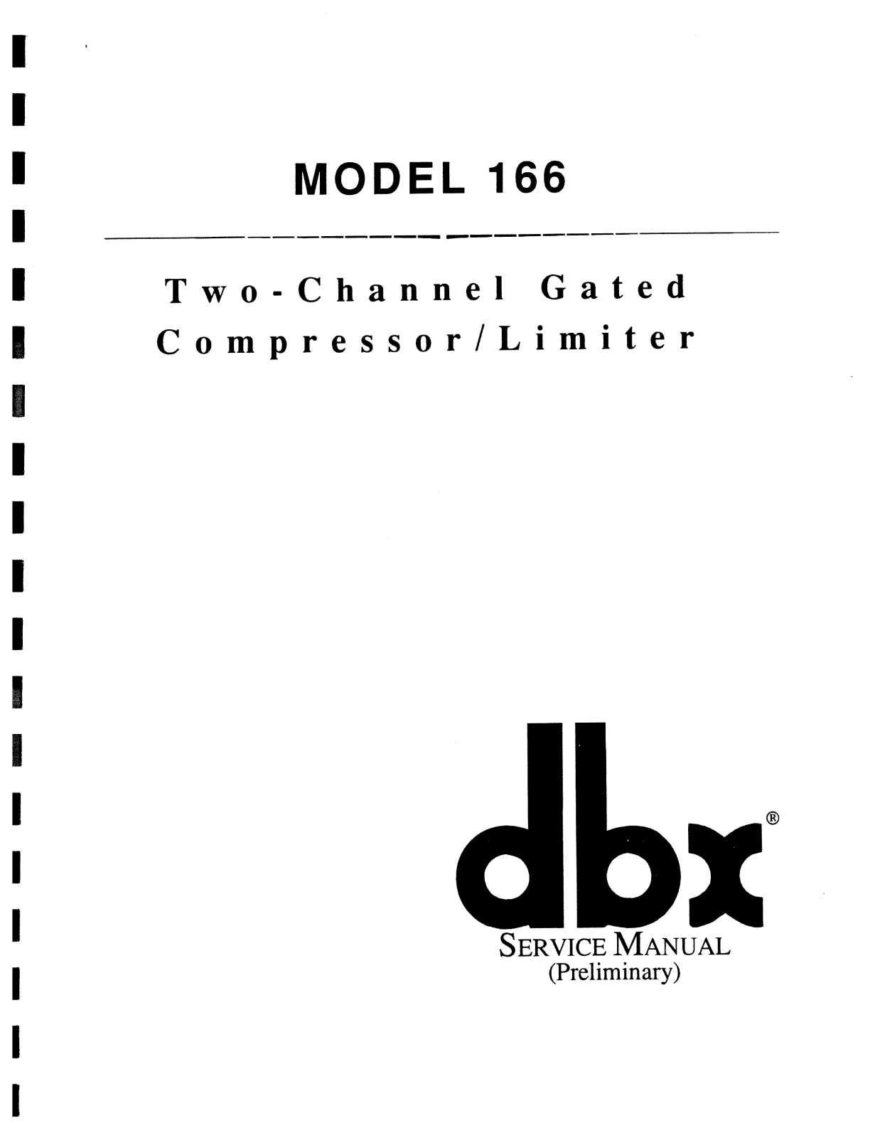 dbx 166 Service manual