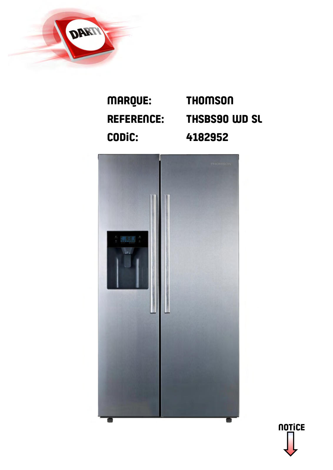 Thomson THSBS90 WD SL User Manual