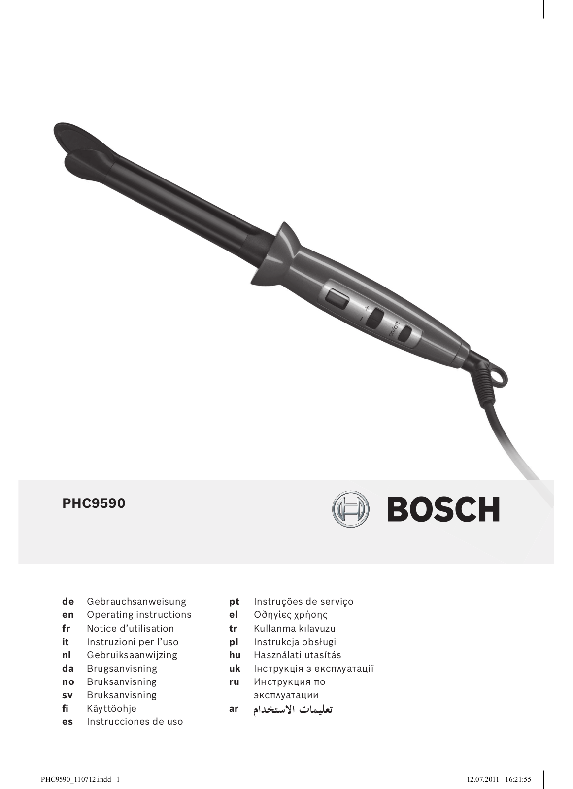 Bosch PHC9590 User Manual