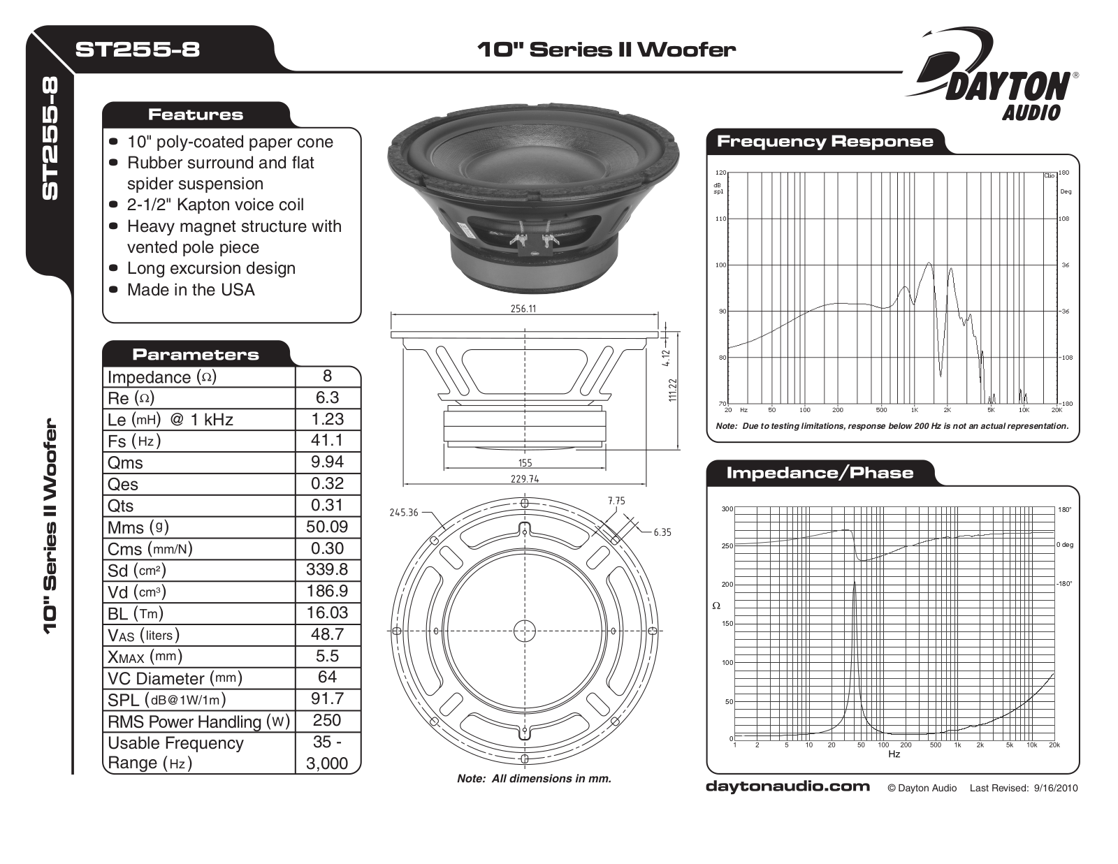 Dayton ST255-8 User Manual