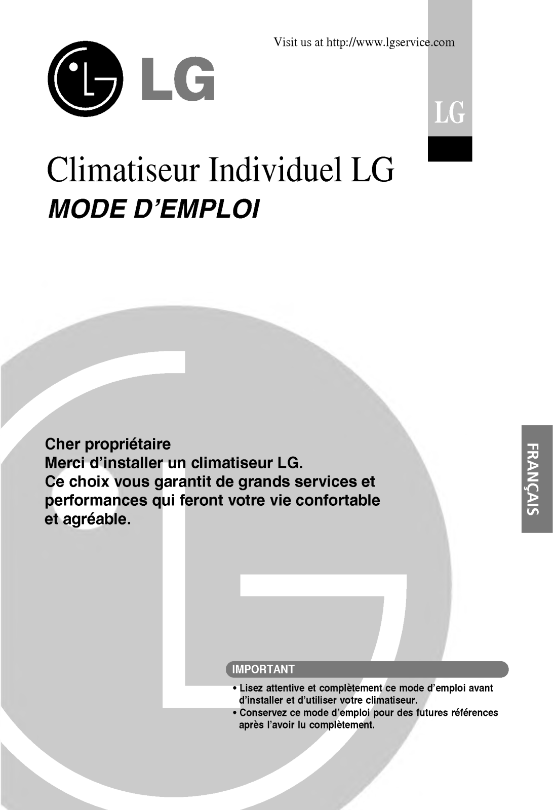 LG MS-07AH, MS-09AH, MS-18AH, MS-24AH User Manual