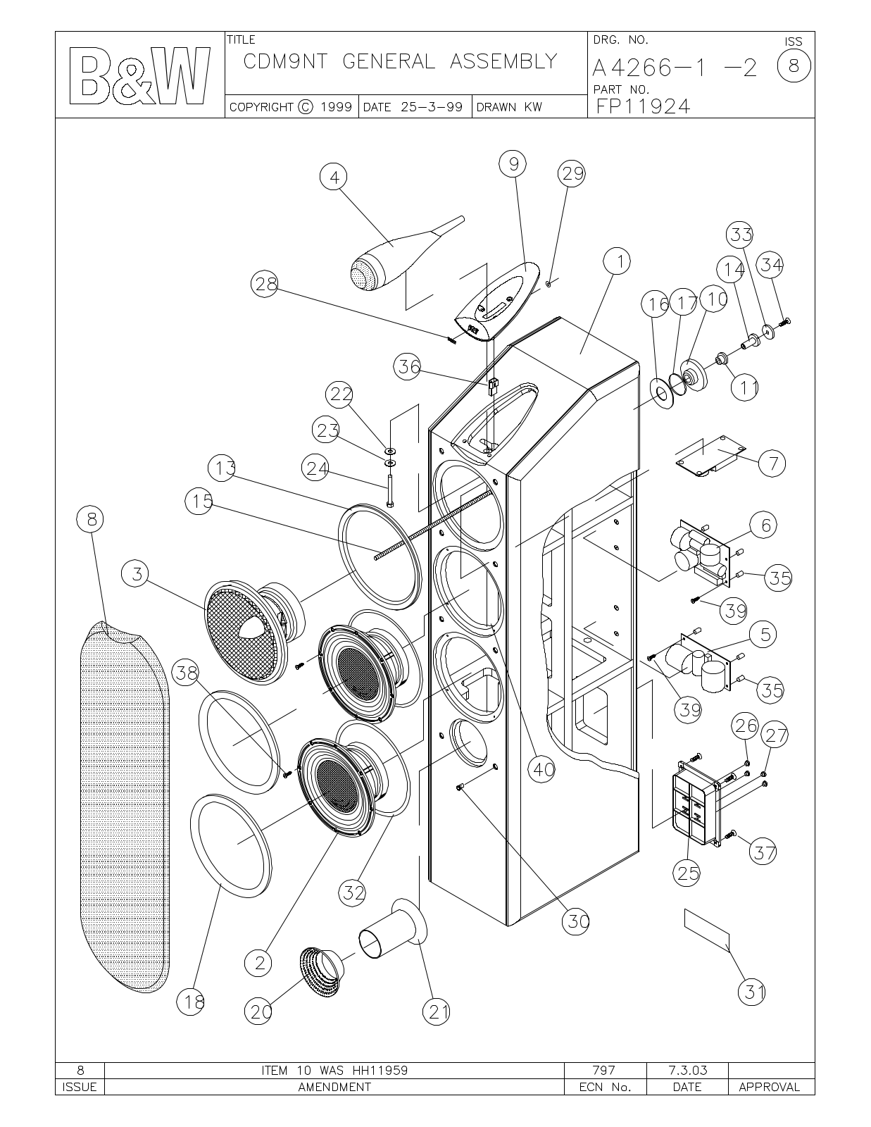 Bowers and Wilkins CDM-9-NT Service manual