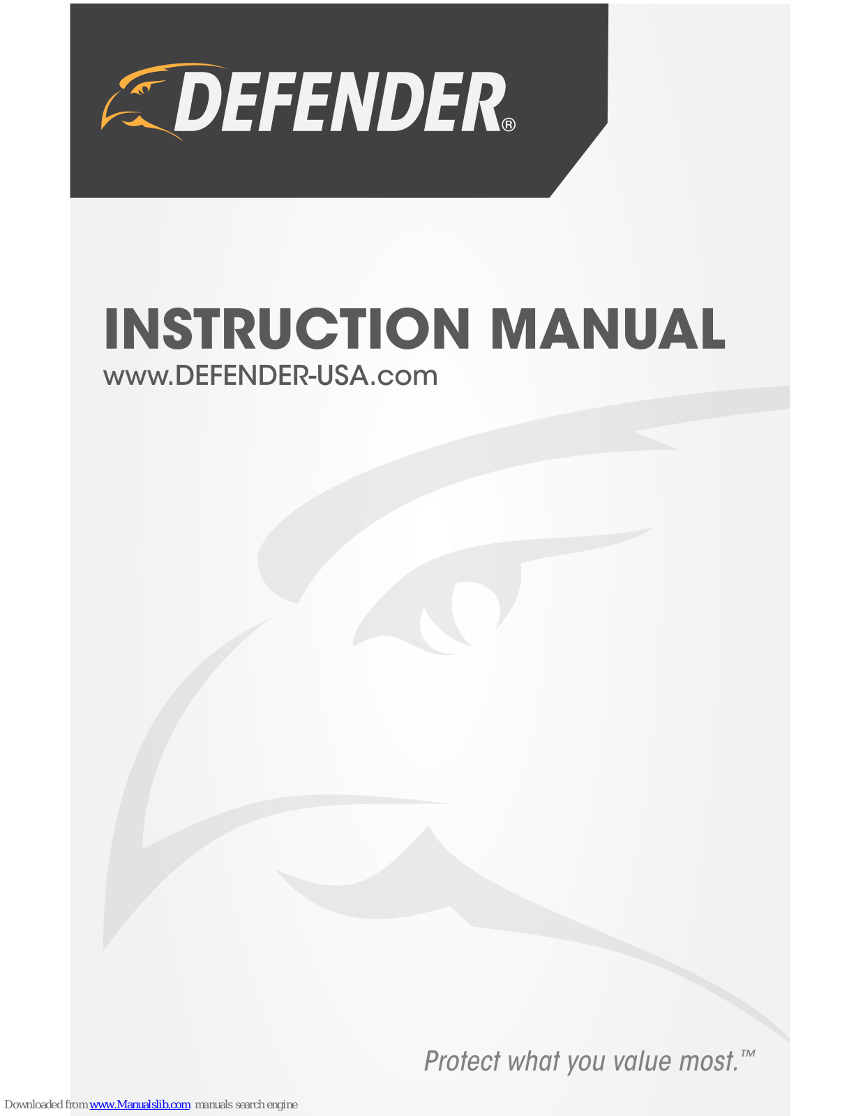 Defender Digital Video Recorder, DVR, 21312, 21101, 8CH H.264 Instruction Manual