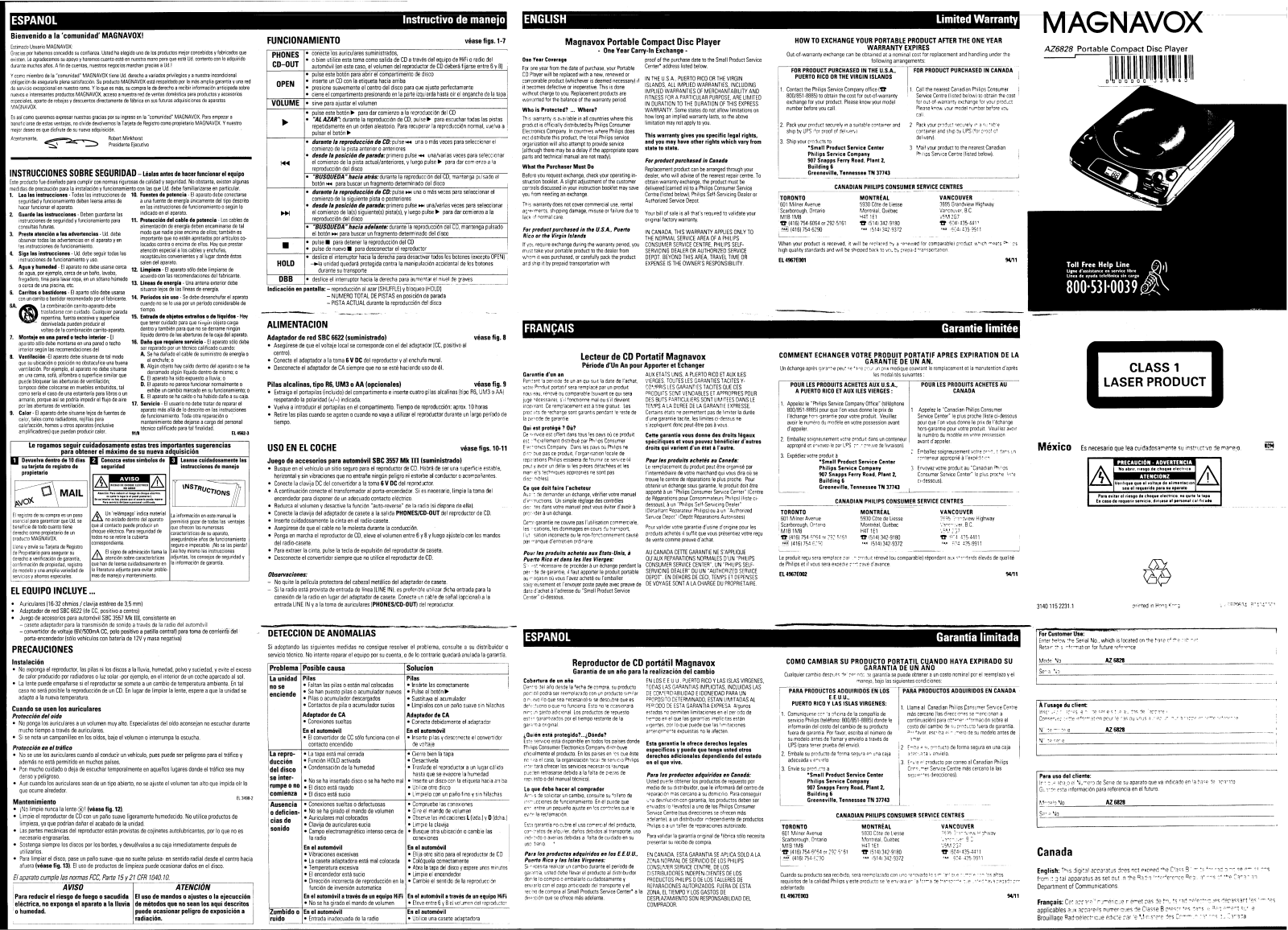 Philips AZ6828/17 User Manual