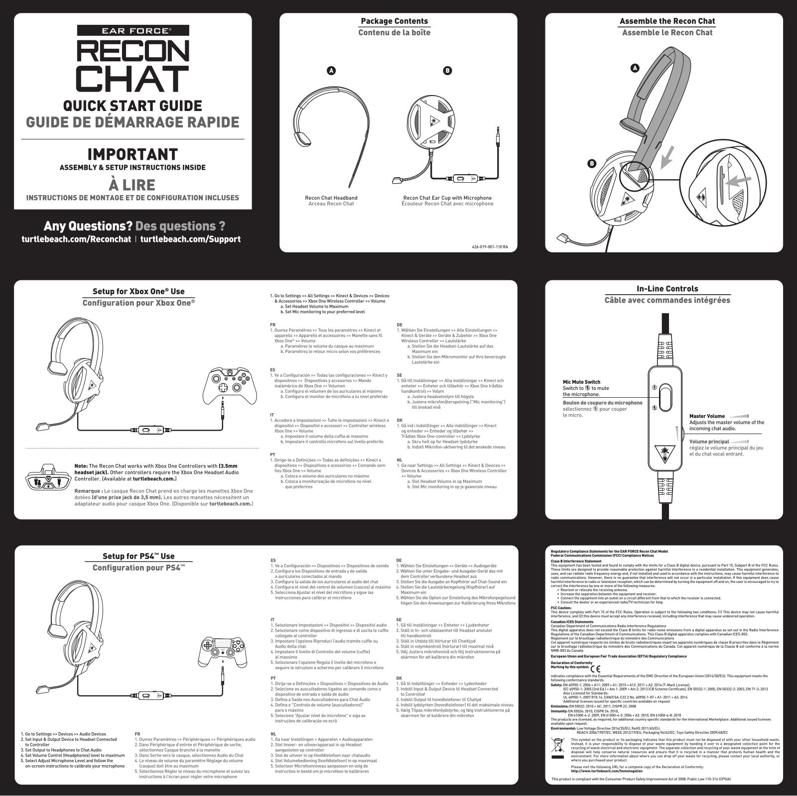 Turtle Beach ear force recon chat Instruction manual