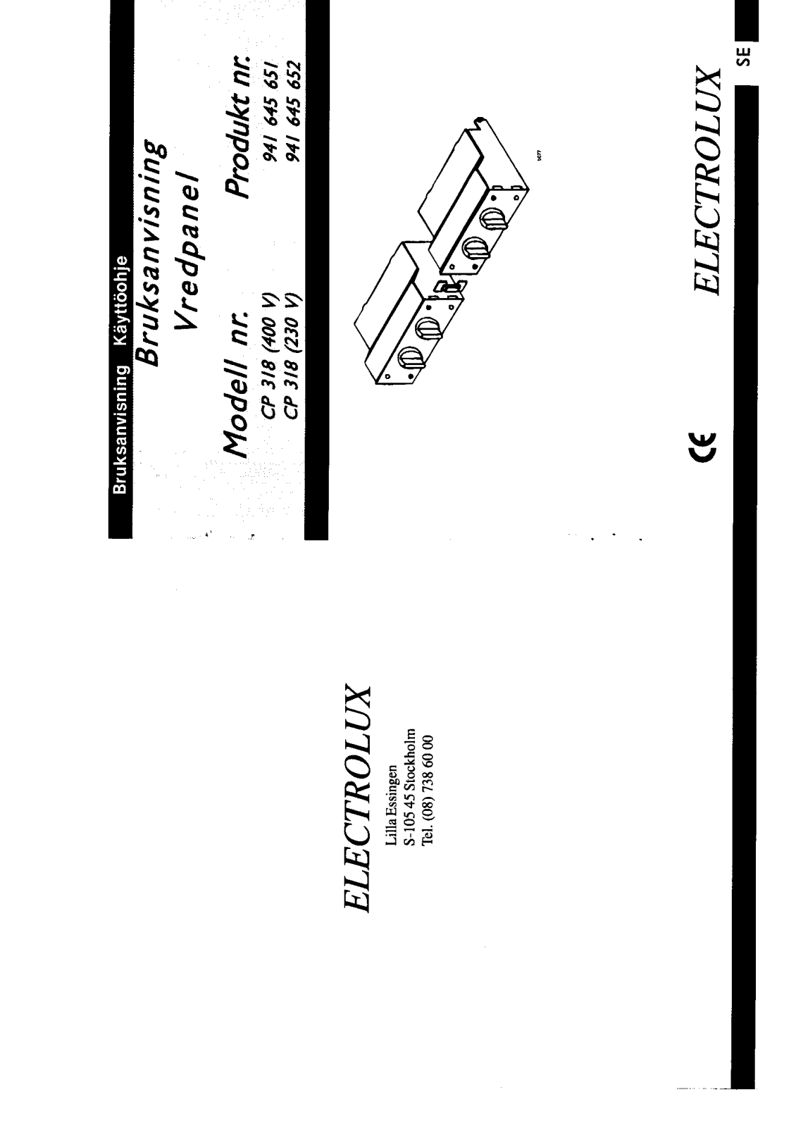 Elektro helios SP318 User Manual