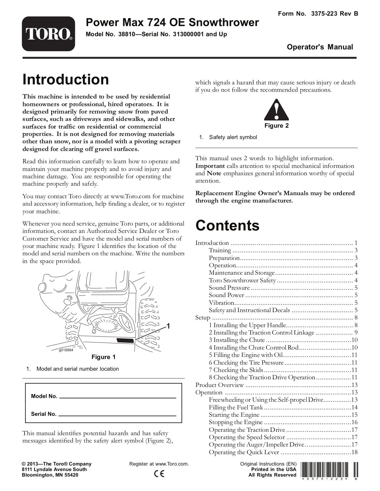 Toro 38810 Operator's Manual