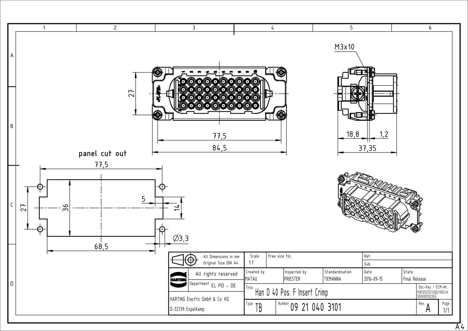 HARTING 09210403101 Datasheet - ManualMachine.com