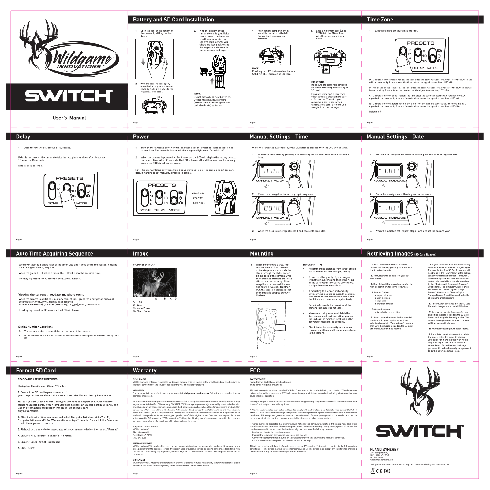 Wildgame Innovations Switch User Manual