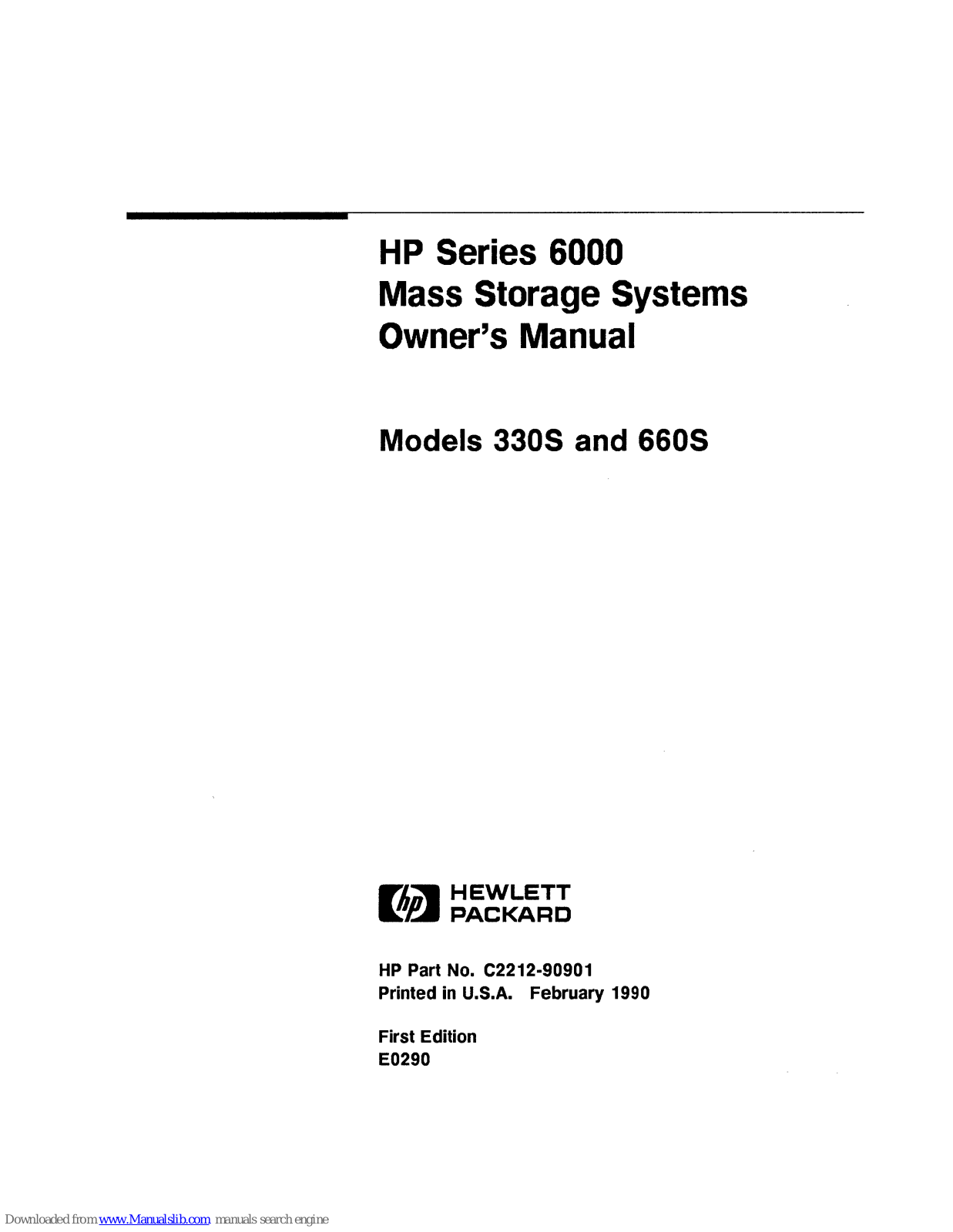 HP 6000 330s, 6000 660s Owner's Manual